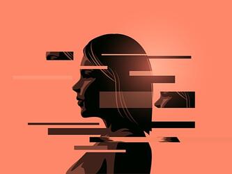 blurred silhouette of woman